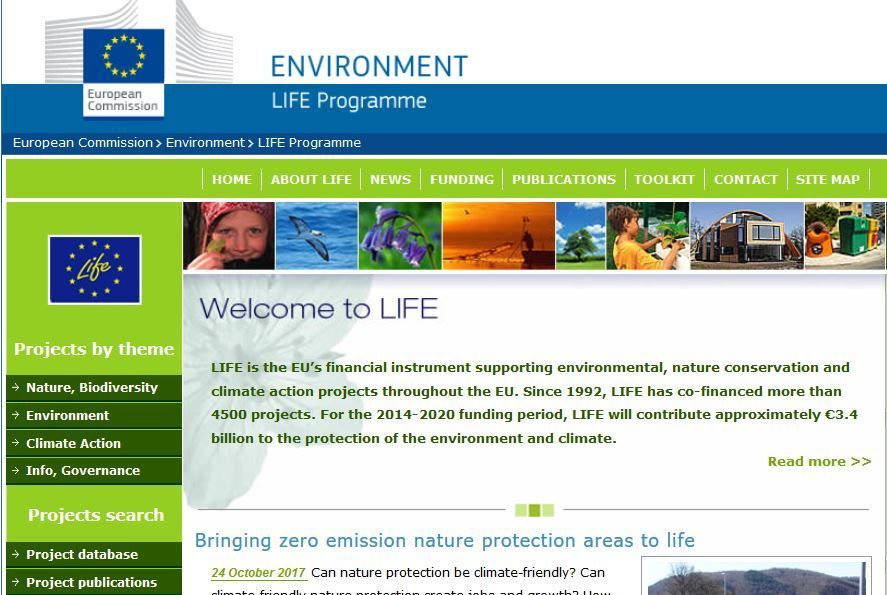 LIFE project database
